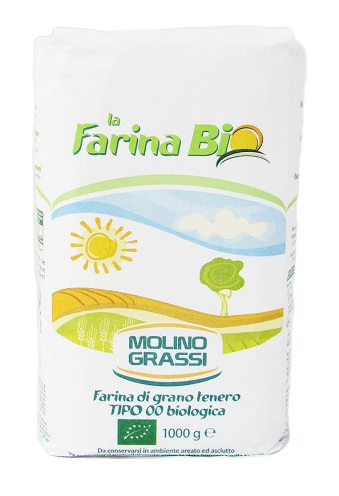 Hvetemel, tipo 00, 1 kg, økologisk, Molino Grassi