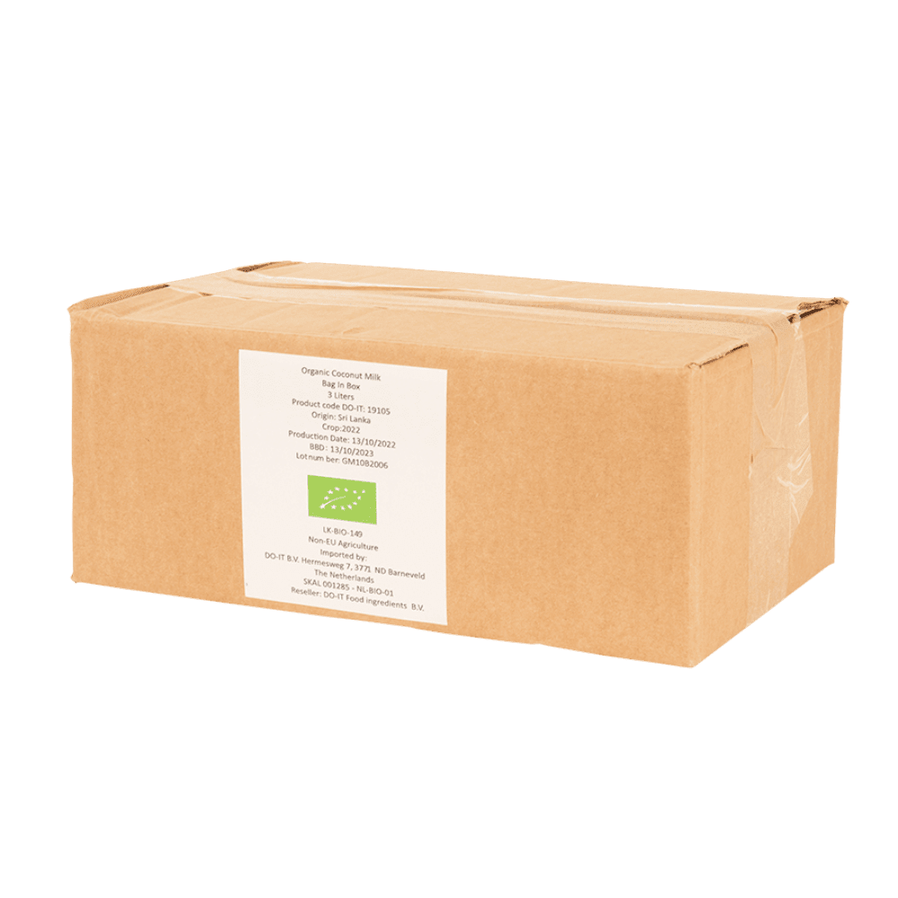 Kokosmelk, 18% fett, 3 liter "bag in box", økologisk