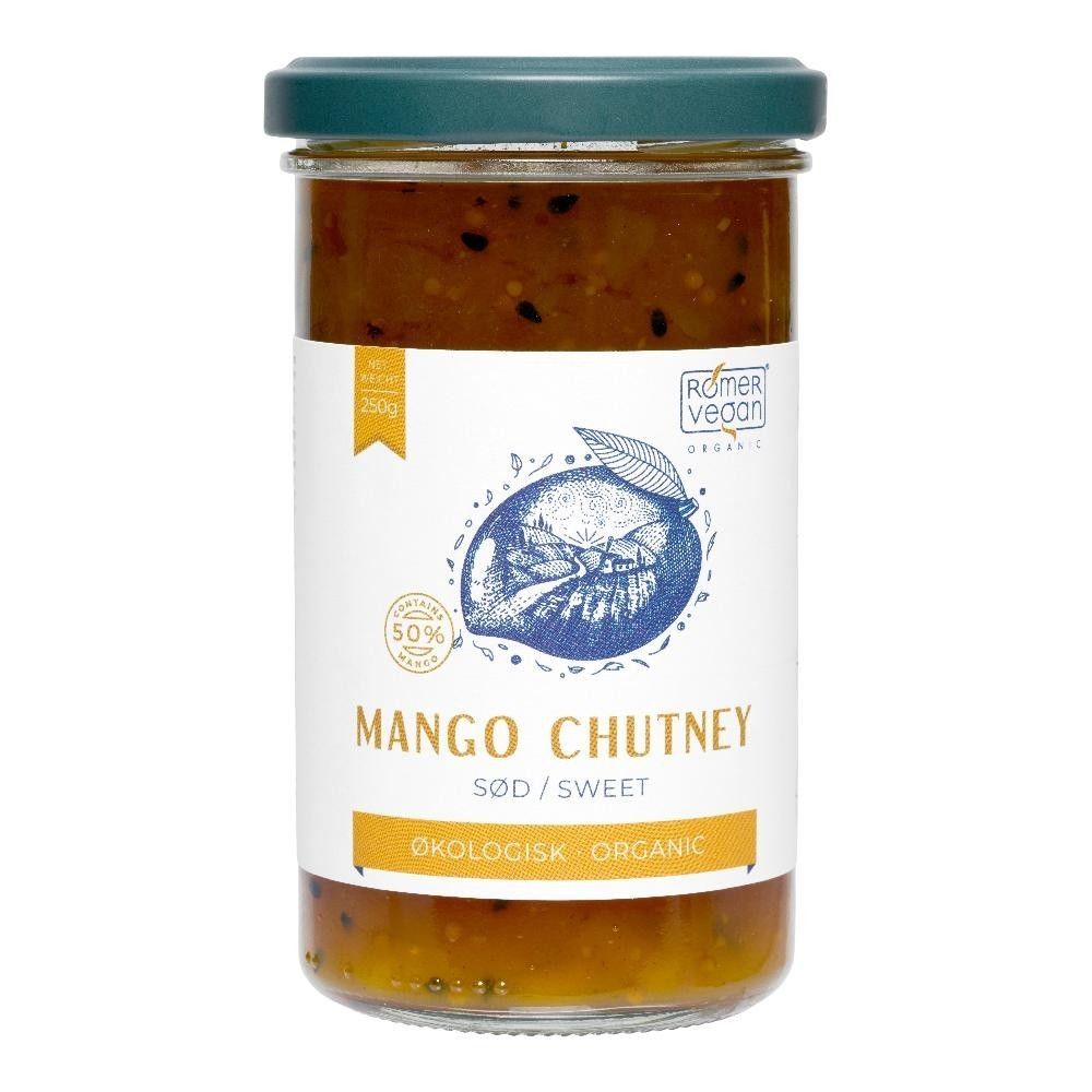Mango chutney, søt, 250 g, økologisk, Rømer Vegan