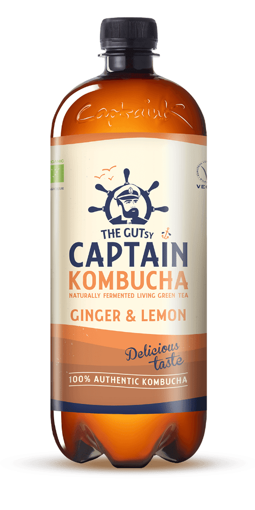 Ginger Lemon, 1 l, økologisk, Captain Kombucha