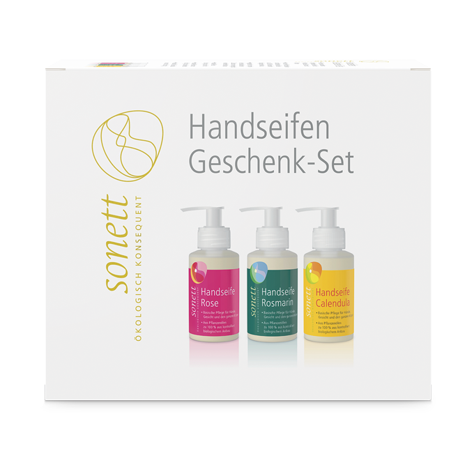 Gavesett, håndsåpe, 3x110 ml, økologisk, Sonett