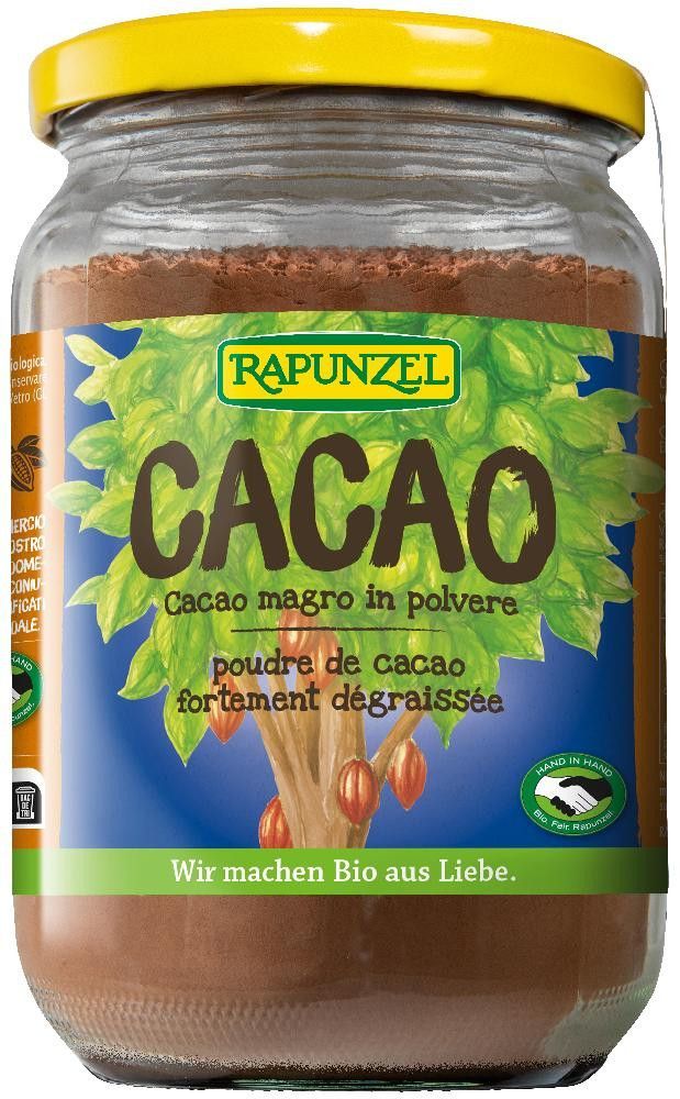 Kakaopulver, lite fett, 250 g, økologisk, Rapunzel