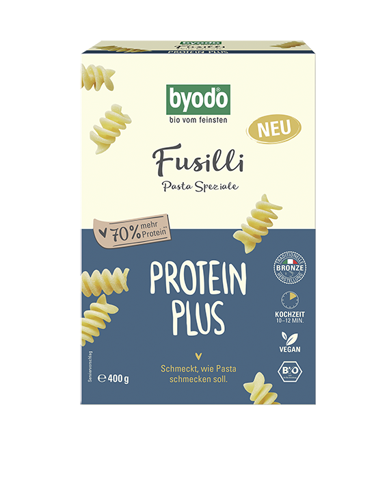 Fusilli, proteinrik, 400 g, økologisk, Byodo