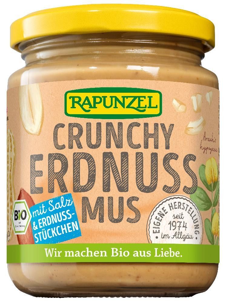 Peanøttsmør m/salt, 250 g, økologisk, Rapunzel