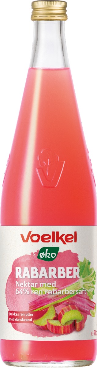 Rabarbrajuice, 0,7 l, økologisk, Voelkel