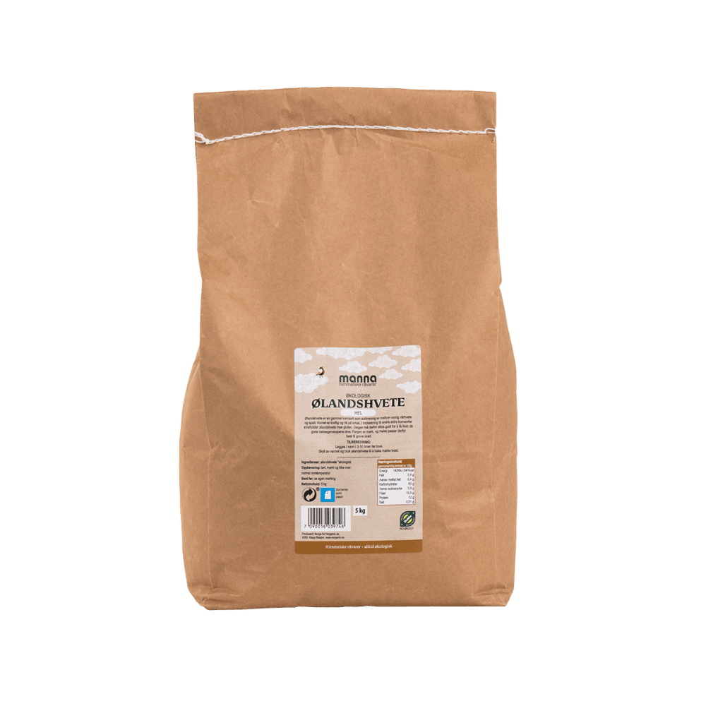 Ølandshvete, helkorn, 5 kg, økologisk, Manna
