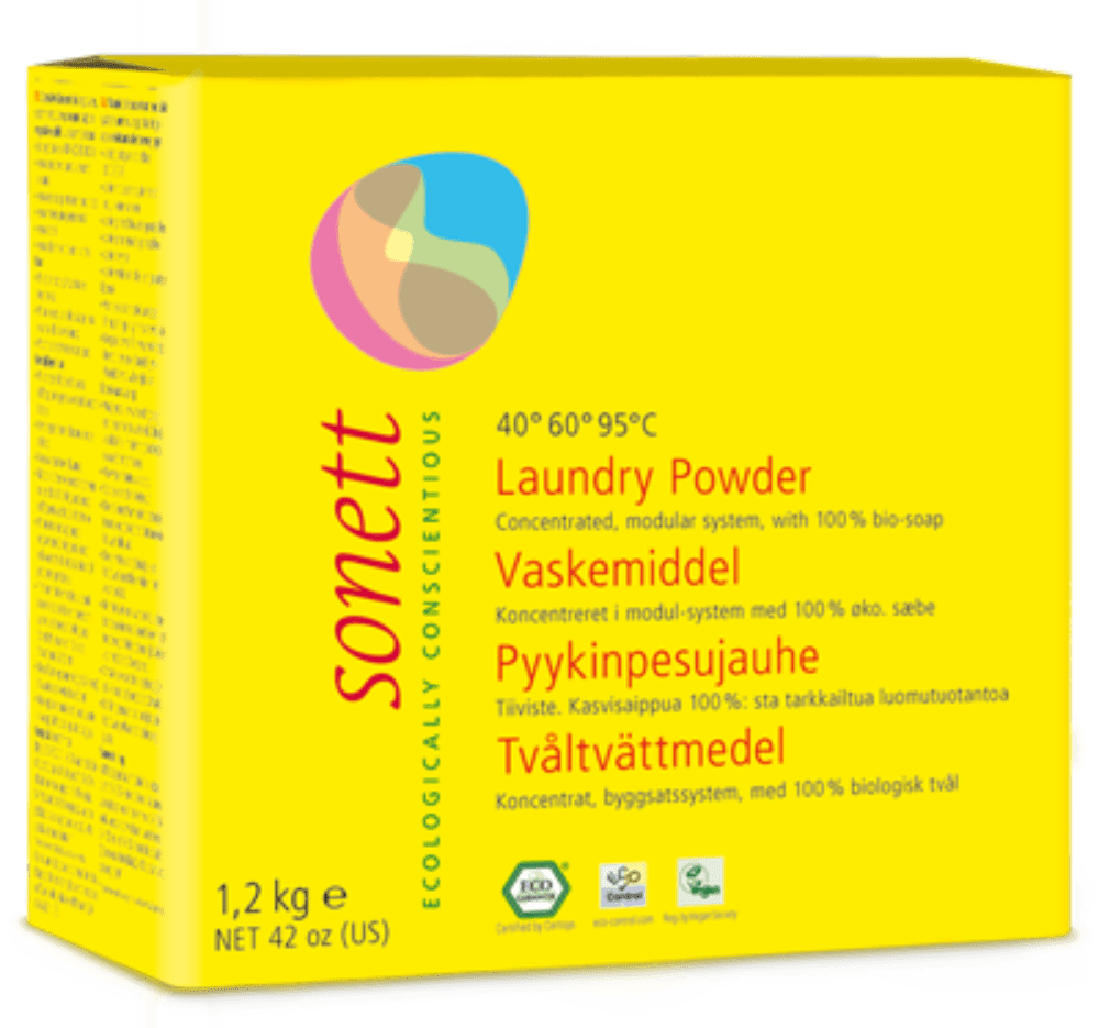 Vaskepulver,1,2 kg, økologisk, Sonett