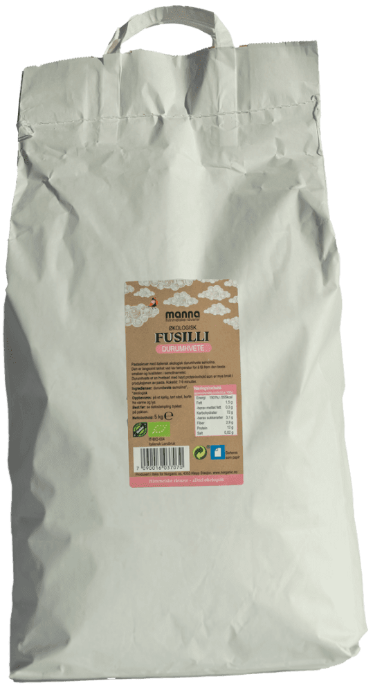 Fusilli, durum, 5 kg, økologisk