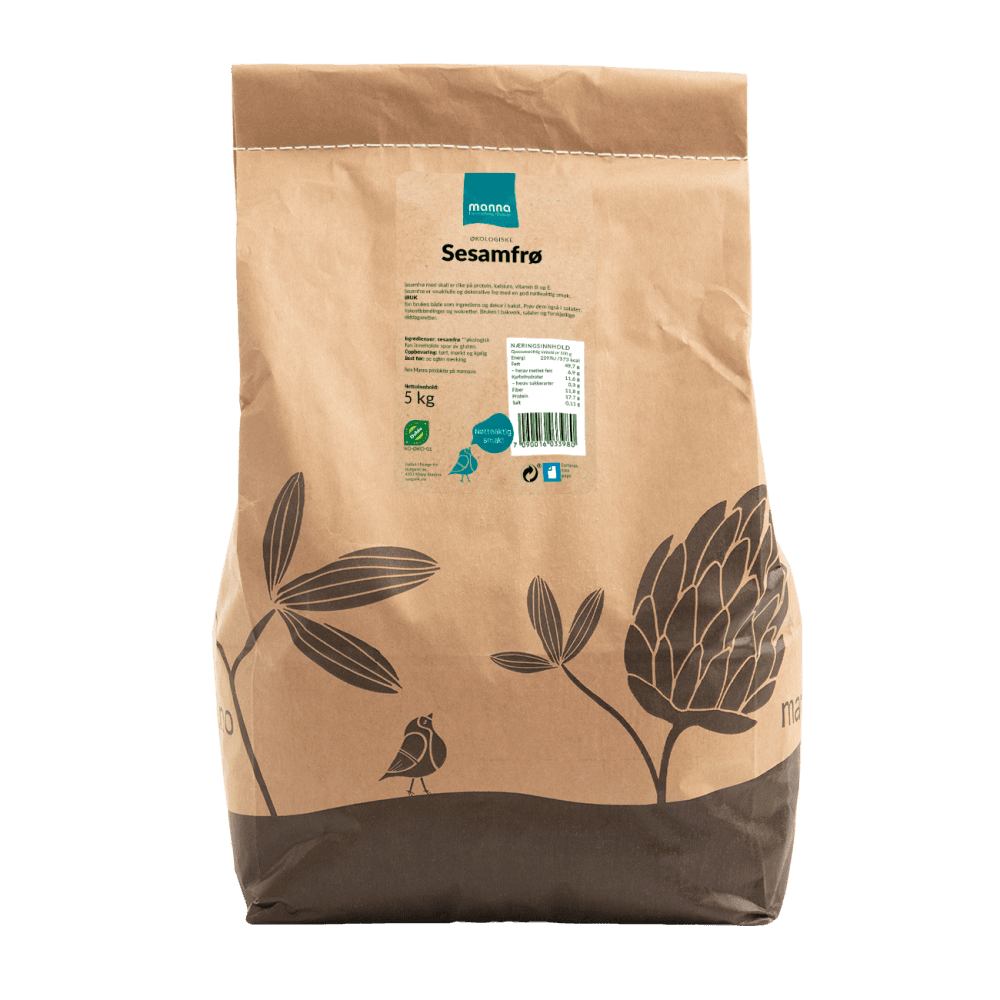 Sesamfrø, 5 kg, økologisk, Manna