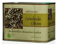 Oliven grønne skivet, 3,5 kg, økologisk, Epikouros