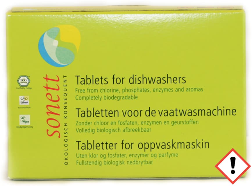 Oppvasktabletter, 25 stk, økologisk, Sonett