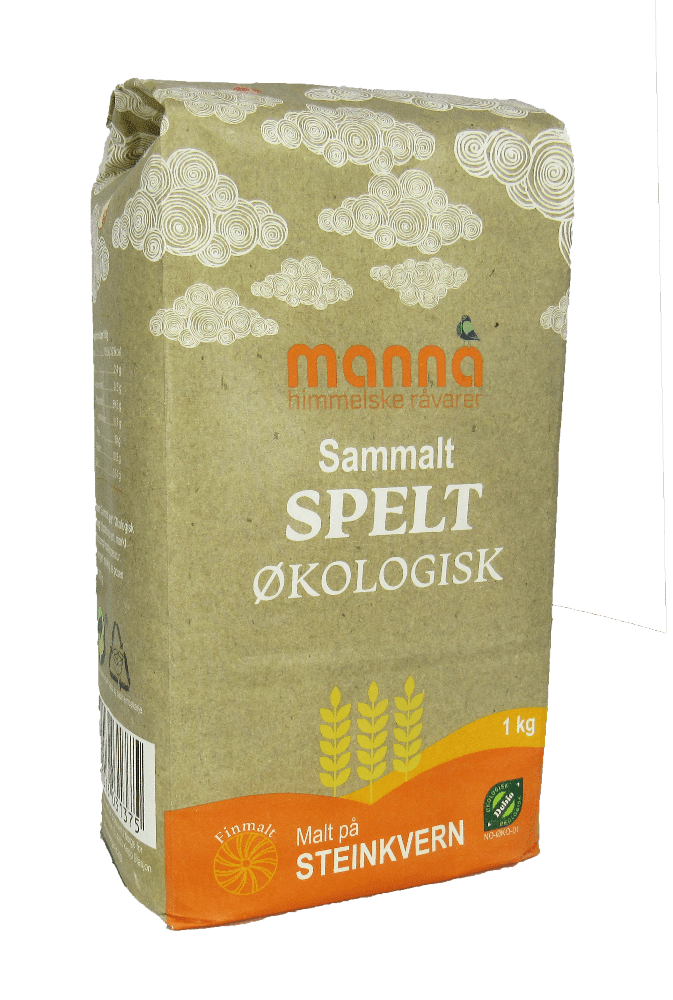Speltmel, sammalt, 1 kg, økologisk, Manna