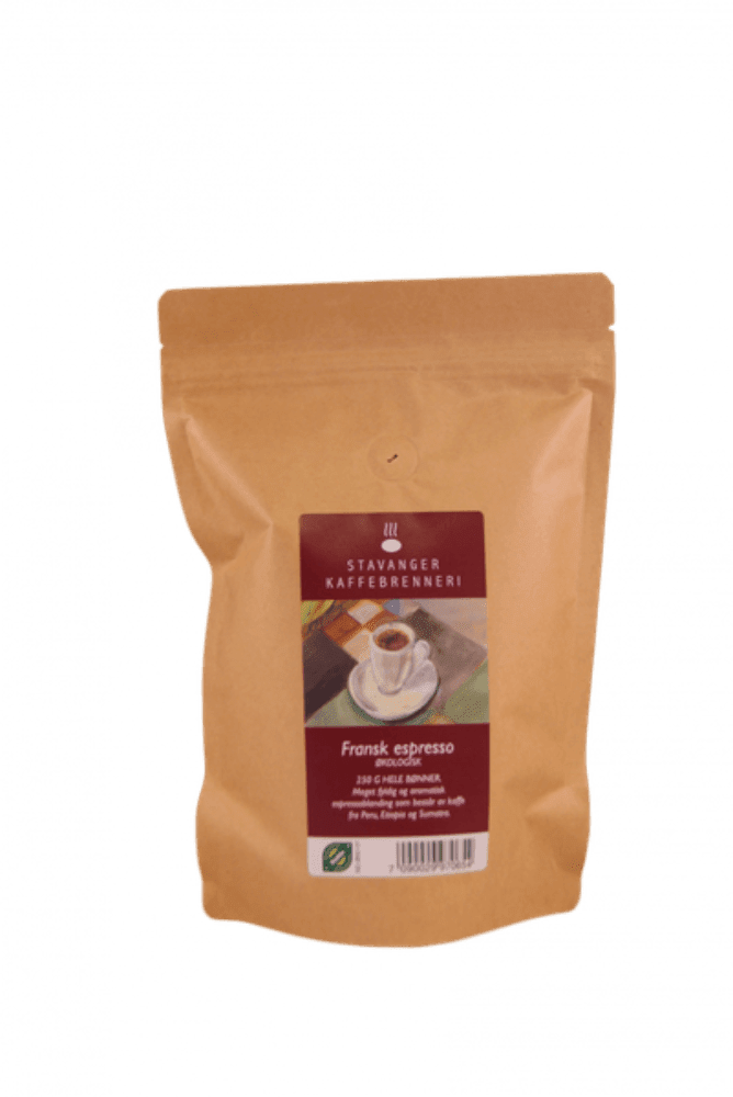 Espressobønner, franskbrent, 250 g, økologisk