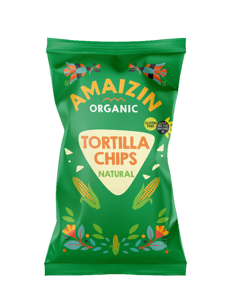 Tortillachips, mais, 150 g, økologisk, Amaizin