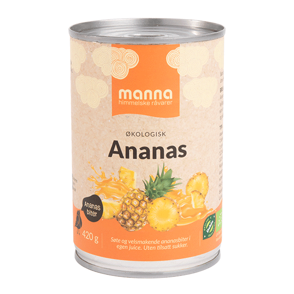 Ananas i egen juice, 420 g, økologisk