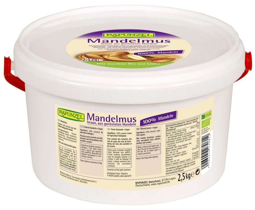 Mandelsmør, 2,5 kg, økologisk, Rapunzel