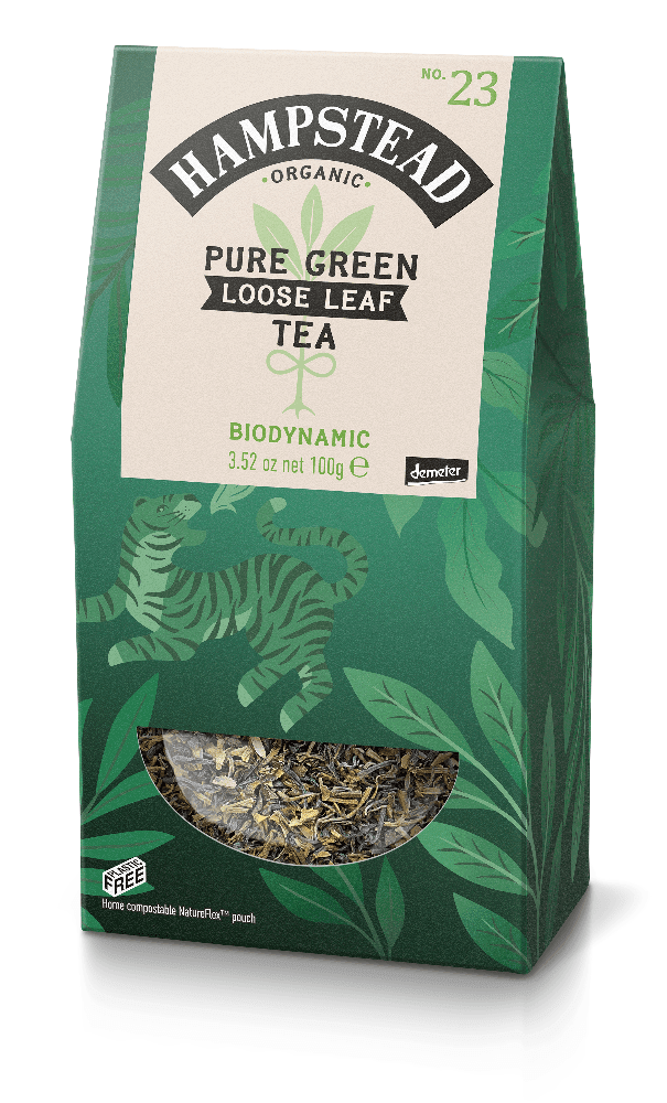 Pure Green Tea, løsvekt, 100 g, økologisk, Hampstead