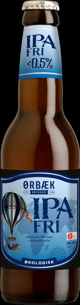 Øl, IPA ,alkoholfri 0,5%, 33cl, økologisk, Ørbæk