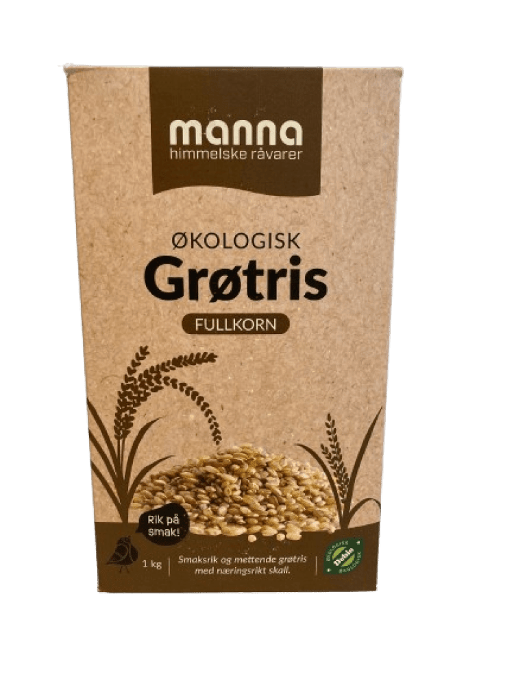 Grøtris, fullkorn, 1 kg, økologisk, Manna