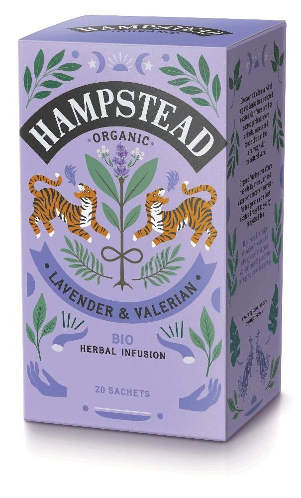 Lavender & Valerian Tea, 20 poser, økologisk, Hampstead