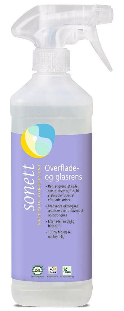 Overflate- og vindusvask, 0,5 l, økologisk, Sonett