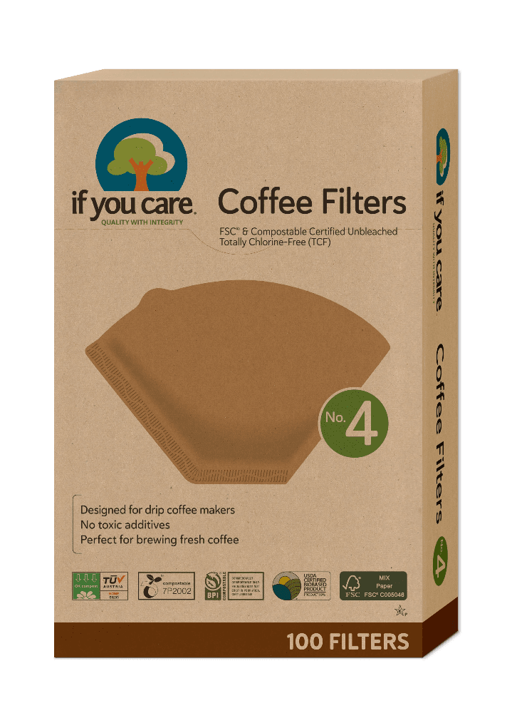 Kaffefilter nr 4, 100 stk, If You Care