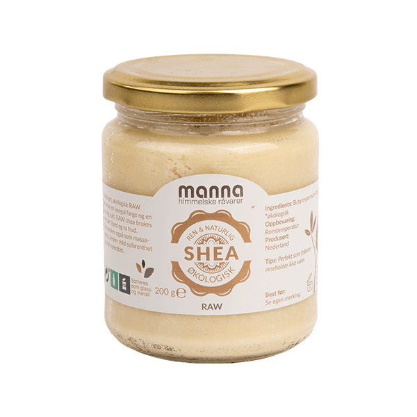 Sheasmør Raw, 200g, økologisk, Manna