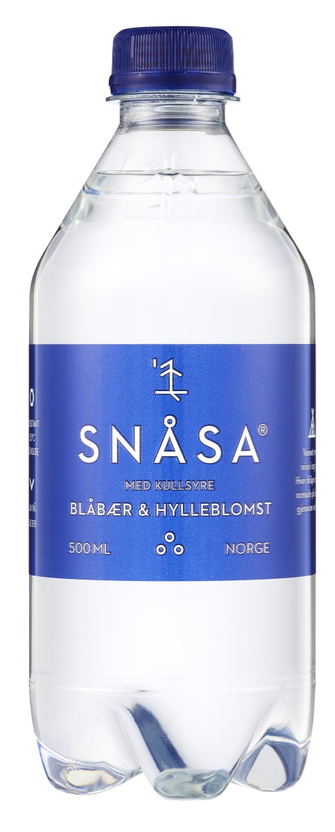 Vann m/kullsyre, Blåbær, 500 ml, Snåsa