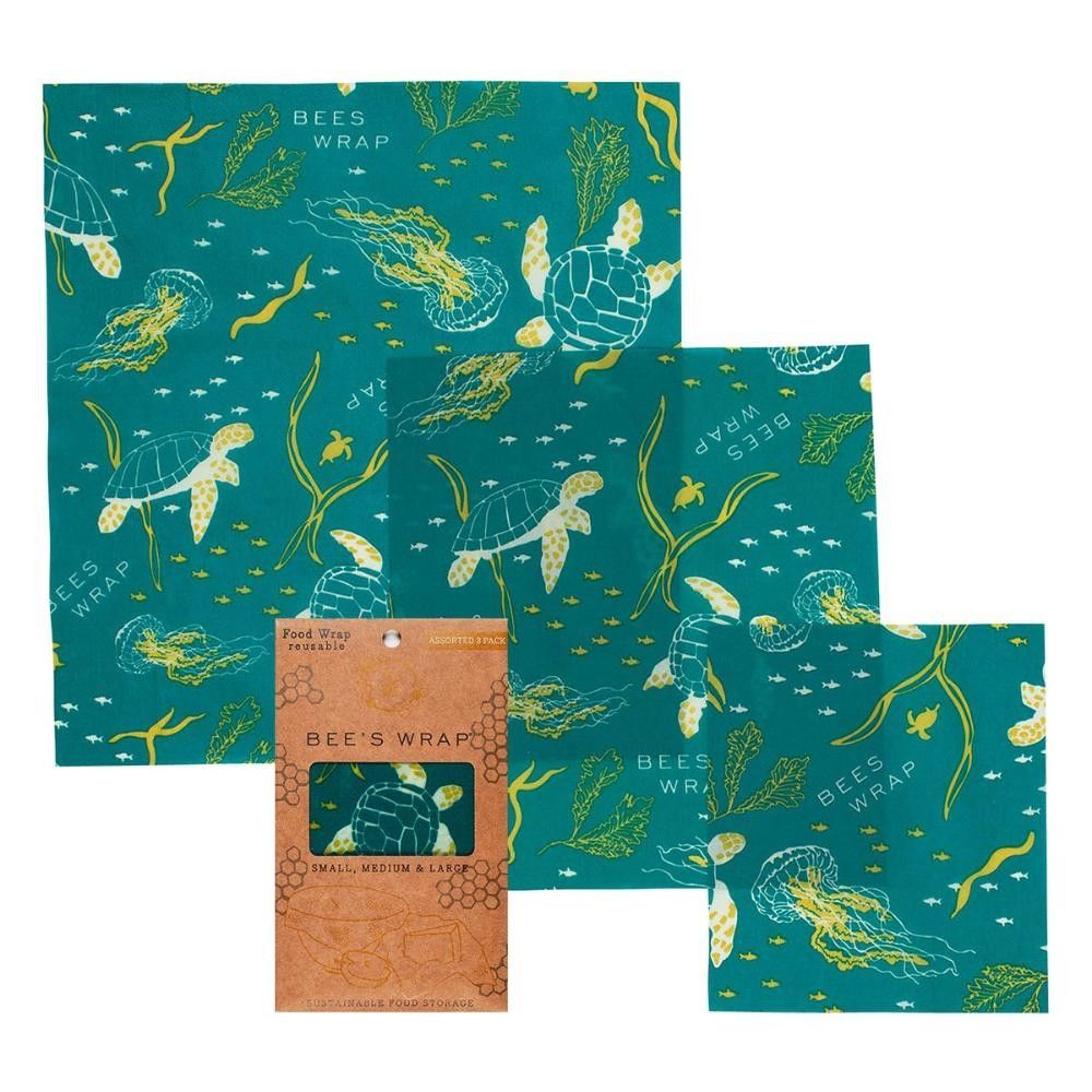 BeesWrap- Multipack 3 ark, Oceans Print