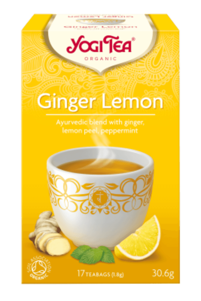 Ginger & lemon te, 17 poser, økologisk, Yogi Tea