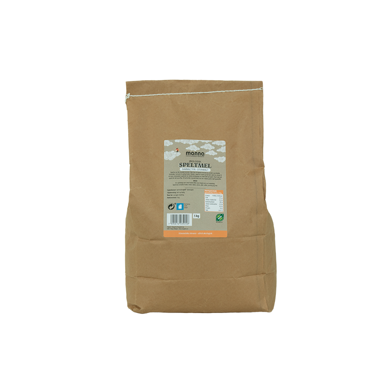 Speltmel, steinmalt sammalt fin, 5 kg, økologisk