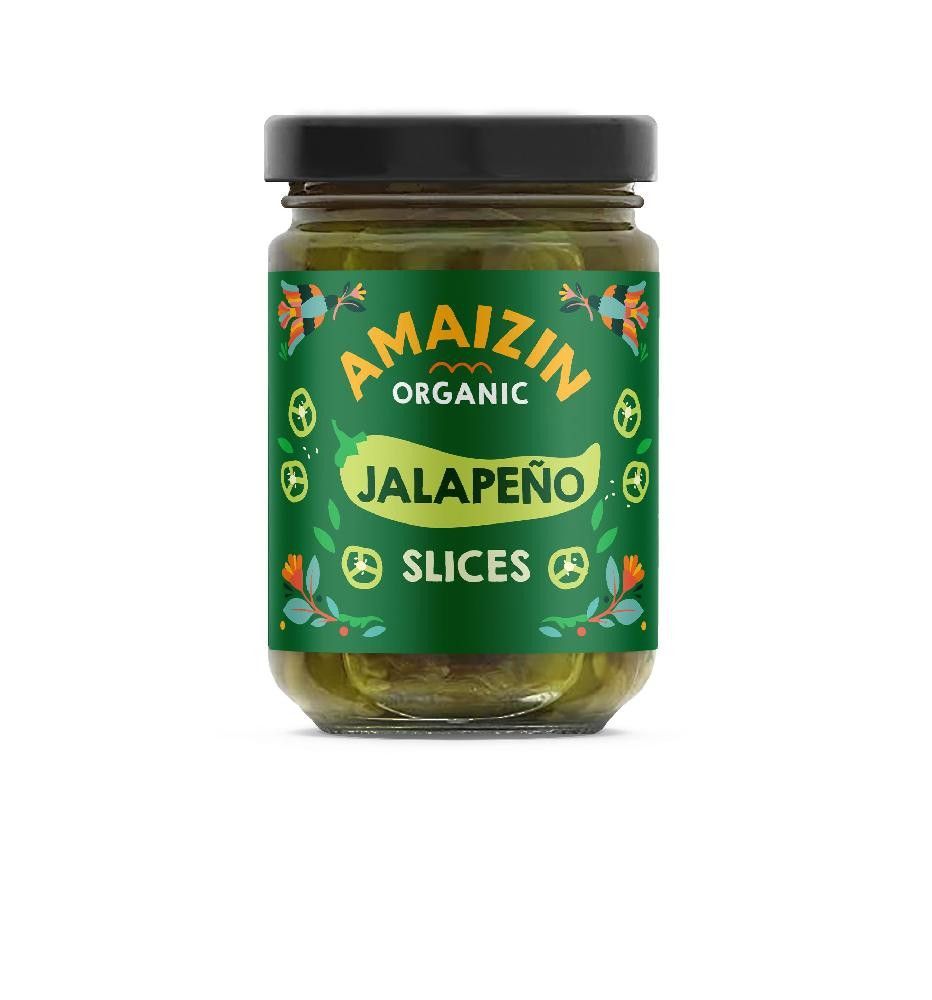 Jalapenõs, 165 ml, økologisk, Amaizin