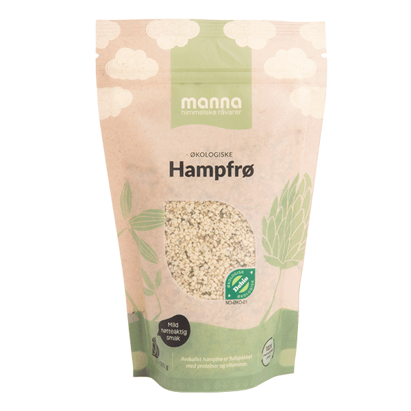 Hampfrø avskallet, 250 g, økologisk, Manna