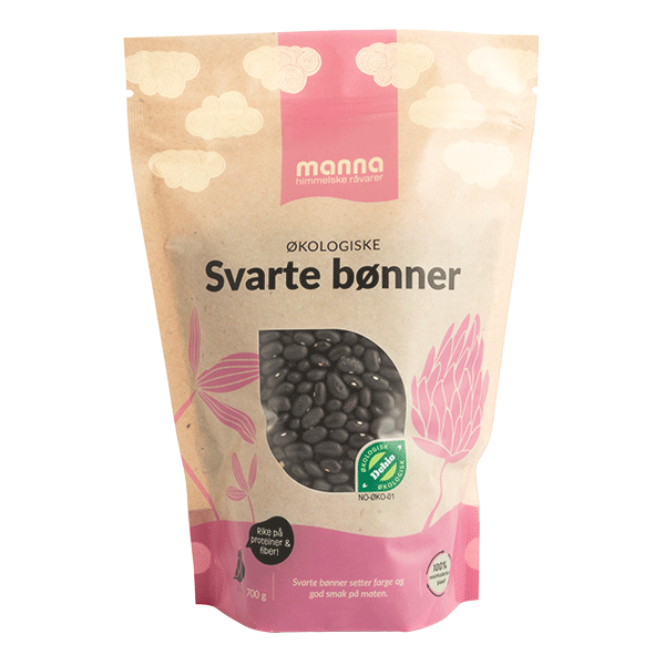 Svarte bønner, 700 g, økologisk, Manna