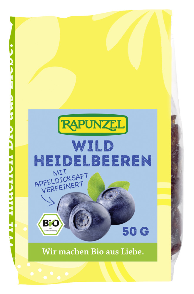 Ville blåbær, tørket, 50 g, økologisk, Rapunzel