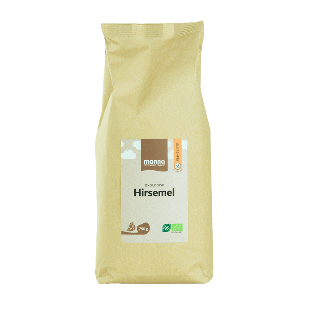 Hirsemel, glutenfri, 750 g, økologisk, Manna