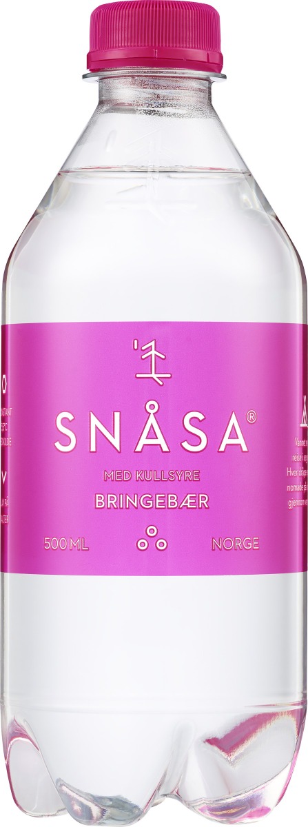 Vann m/kullsyre, Bringebær, 500 ml, Snåsa