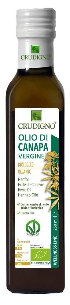 Hampolje, 250 ml, økologisk, Crudigno