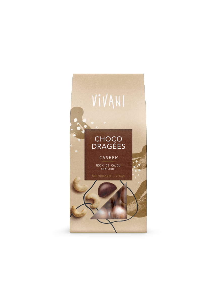 Sjokolade med cashew, 75 g, økologisk, Vivani