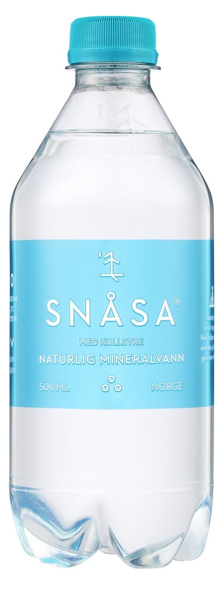 Vann m/kullsyre, plastflaske, 500 ml,Snåsa