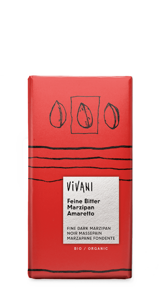 Mørk sjokolade Marsipan, 100 g, økologisk, Vivani