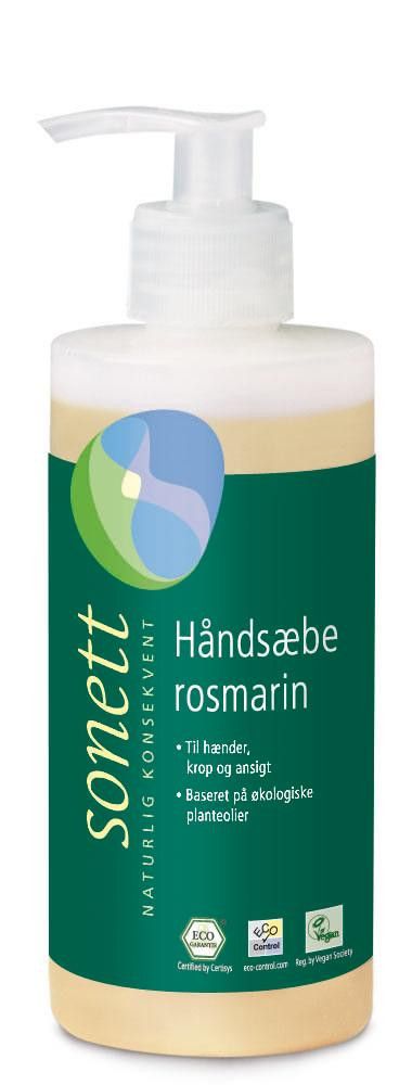 Håndsåpe, rosmarin, 300 ml, økologisk, Sonett