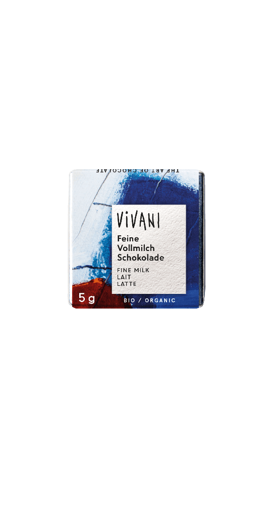 Melkesjokolade Naps, 5 g, økologisk, Vivani