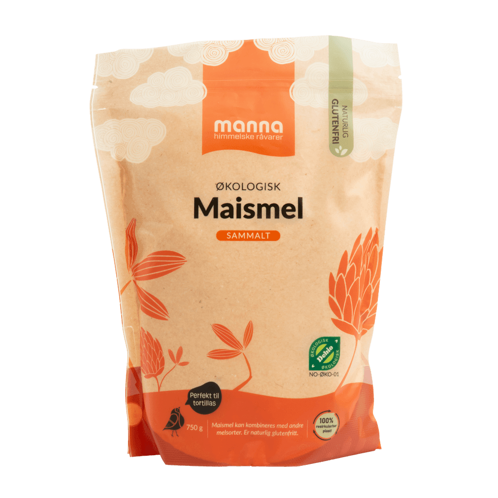 Maismel, sammalt, 750 g, økologisk, Manna