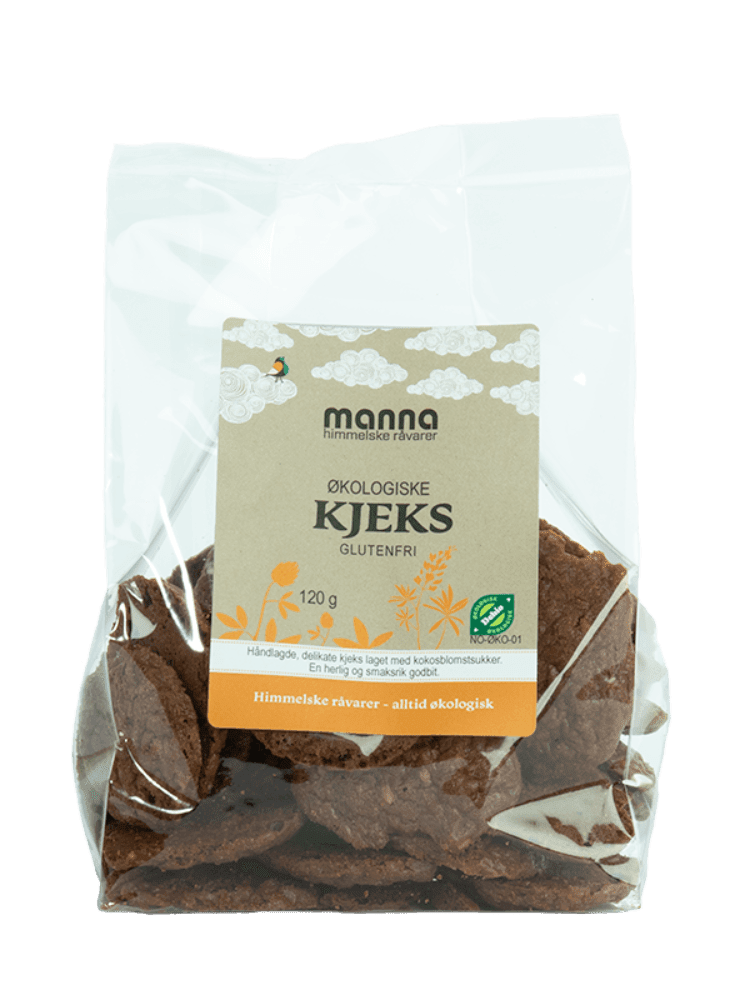 Glutenfri kjeks,120 g, økologisk, Manna
