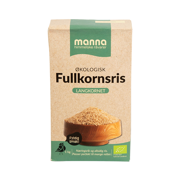 Fullkornsris, langkornet, 1 kg, økologisk, Manna