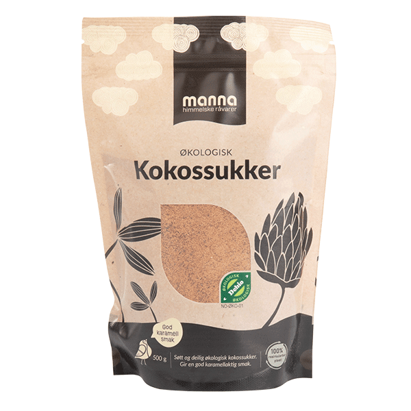 Kokossukker, 500 g, økologisk, Manna