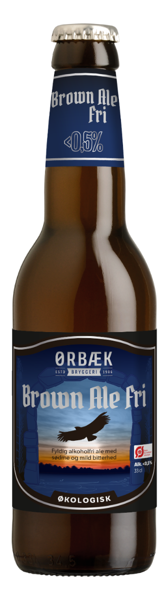 Øl, Brown Ale, alkoholfri, 33cl, økologisk, Ørbæk