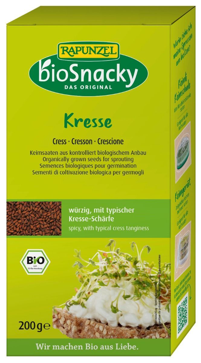 Spirefrø, karse, 200 g, økologisk, bioSnacky
