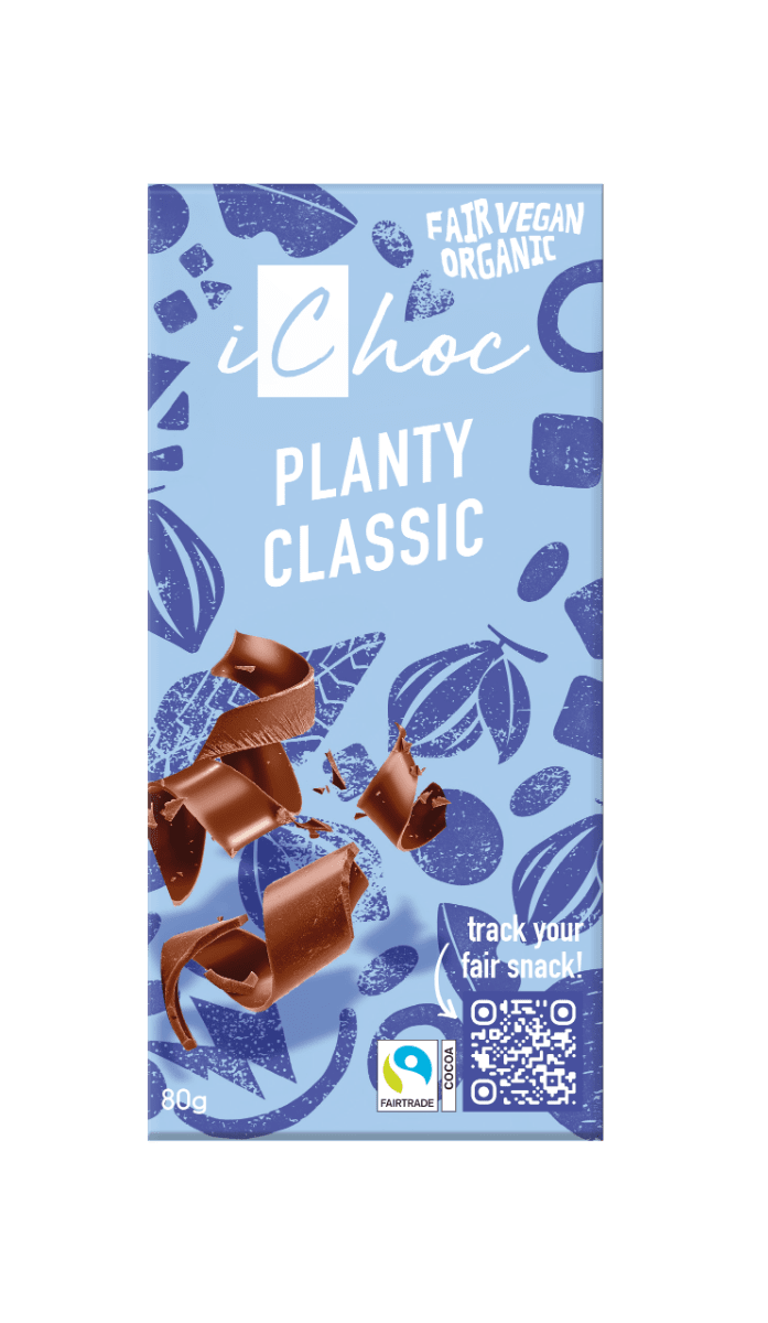 Lys sjokolade, Classic, 80 g, økologisk, iChoc